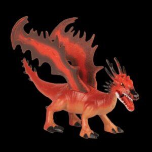 Chomping Mouth Plastic Winged Wing Red Dragon Mouth Opens